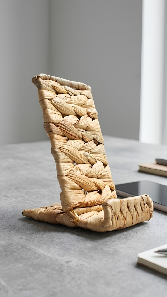 Hylara Wicker Phone Stand for Desk