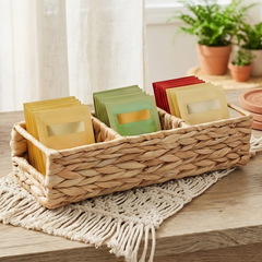 Triluxe Wicker Tea Bag Organizer