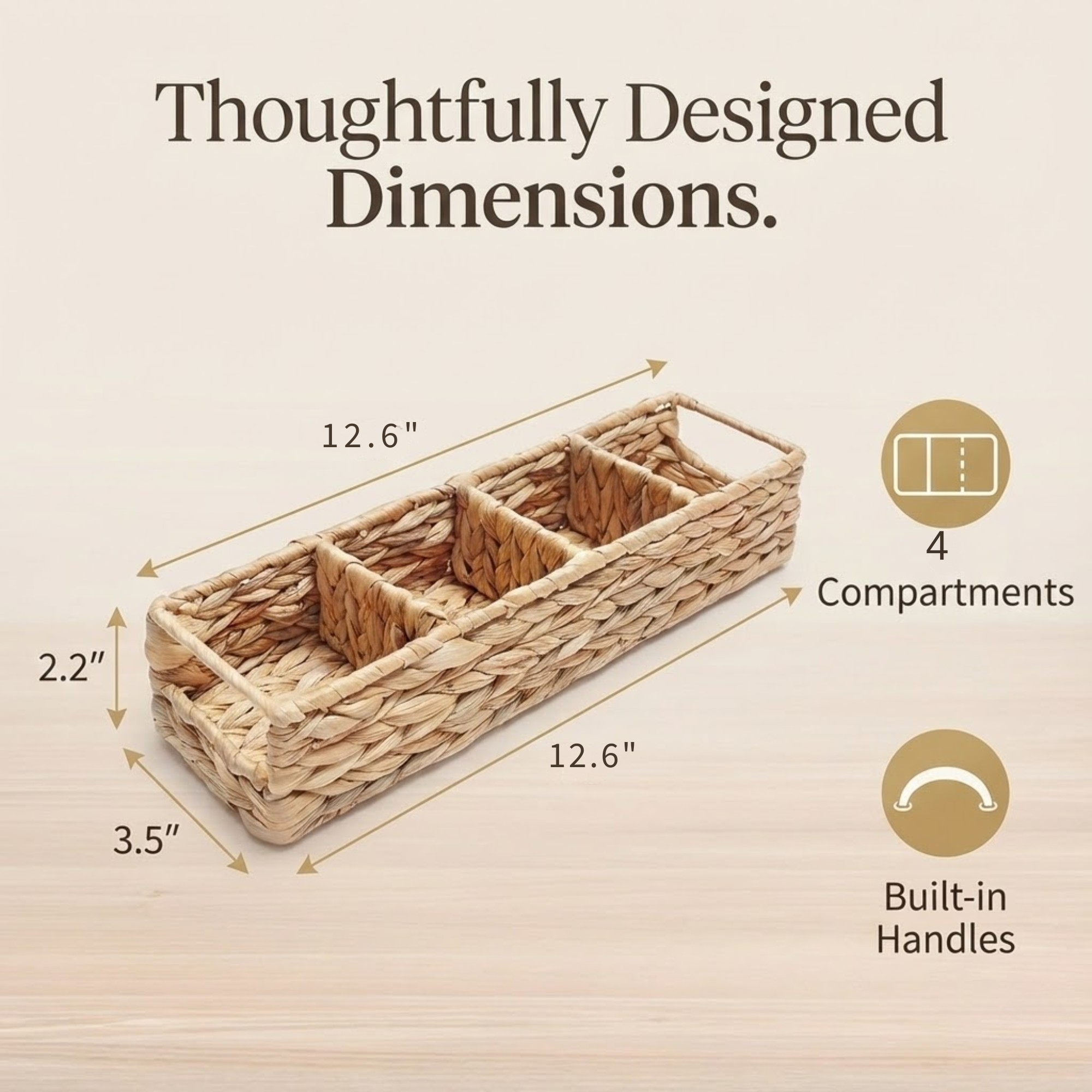 Triluxe Wicker Tea Bag Organizer