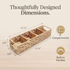 Triluxe Wicker Tea Bag Organizer