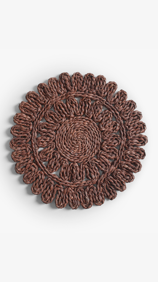 Circorn 13.8" Flower Woven Placemats Set of 4