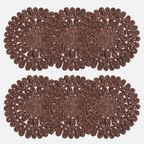 Circorn 13.8" Flower Woven Placemats Set of 4