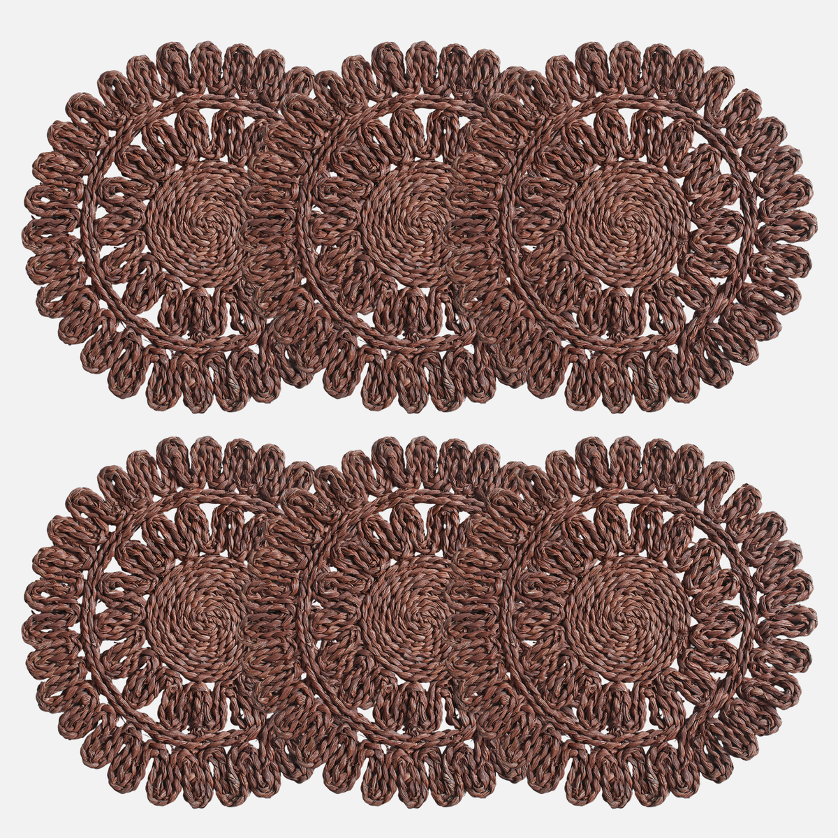 Circorn 13.8" Flower Woven Placemats Set of 4
