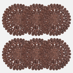 Circorn 13.8" Flower Woven Placemats Set of 4