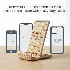 Hylara Wicker Phone Stand for Desk