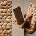 Ahyra Wicker Cell Phone Stand for Desk, Sturdy Tablet & E-Reader Holder, Handcrafted Woven Art Piece, Scratch-Free Cradle, Boho Desk Decor | A Valentine’s Gift Woven with Heart from Vietnam